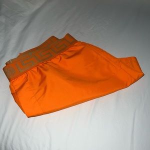 Versace orange swim trunks size 7 (32-33 waist)